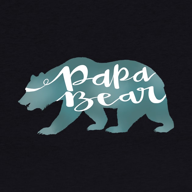 Papa Bear on Black by Adaba